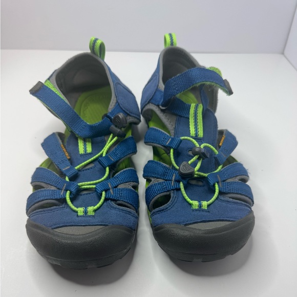 Keen Other - Keen Kids Blue and Neon Green Sandals Size 7